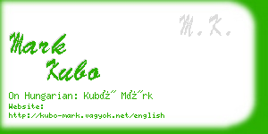 mark kubo business card